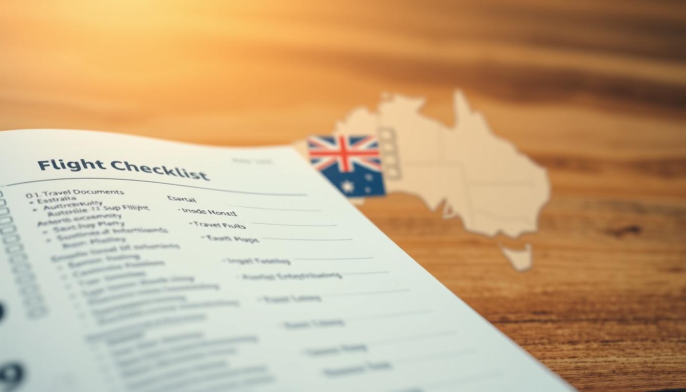 Australia flight checklist
